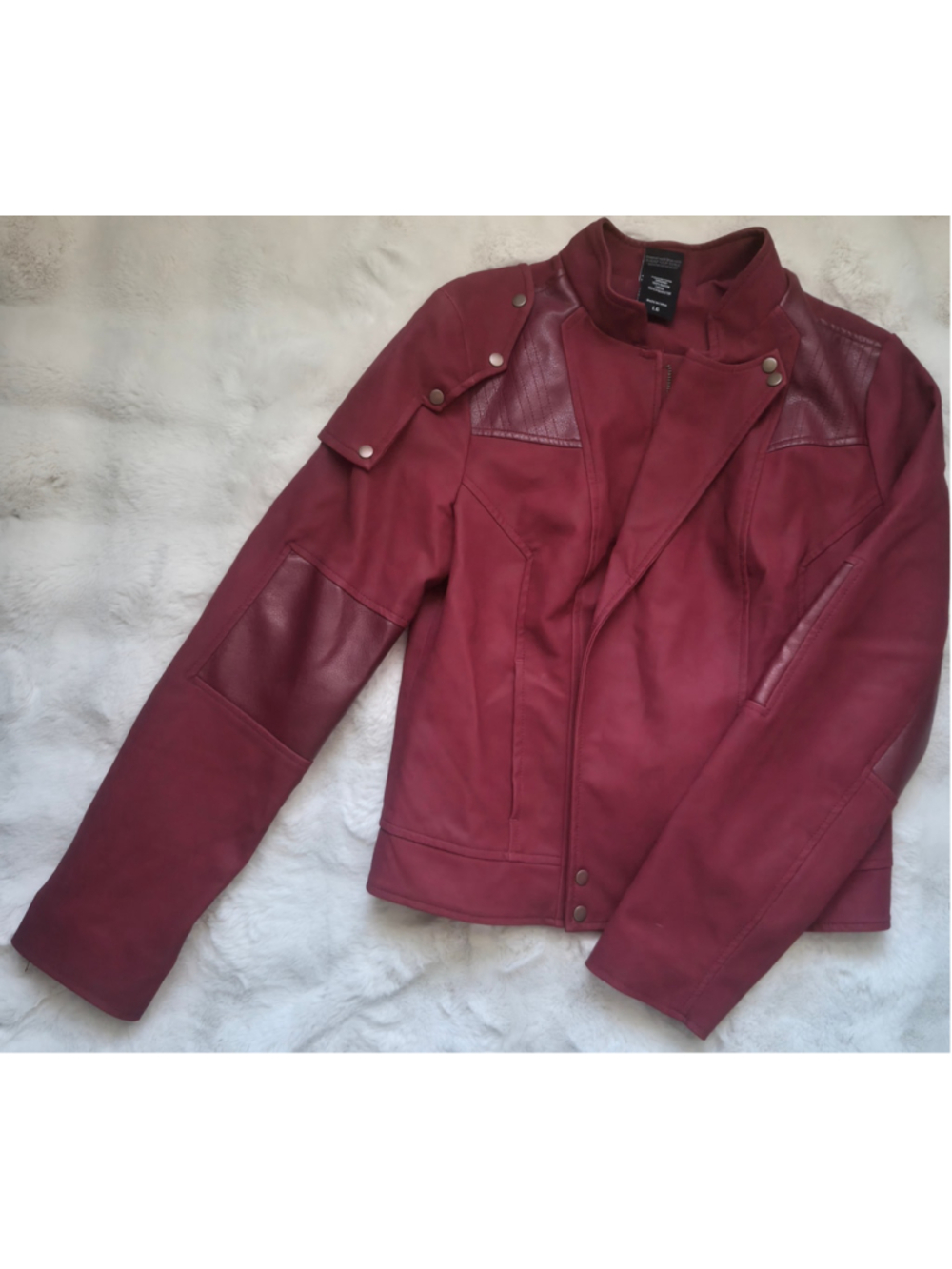 Guardians of the Galaxy Vol 2 Her Universe Moto Jacket Womens L Burgundy Marvel
